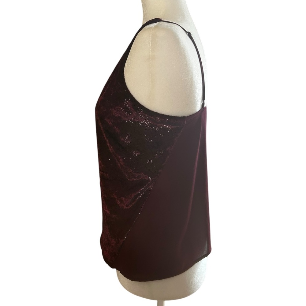 J Brand Lucy Cami Tank top Baroness wine womens SZ small y2k gossip girl party - Picture 7 of 12